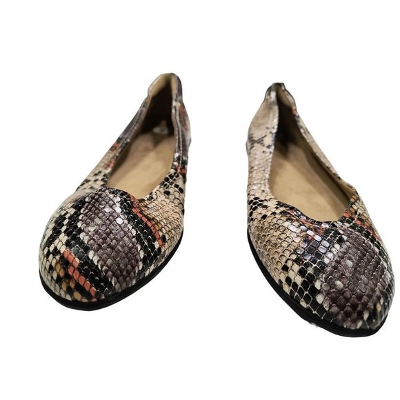 Naturalizer Vivienne Ballet Flat Woman's Sze 7 Snake Print Synthetic - Picture 2 of 9